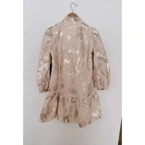 Tuckernuck NEW Bellini Fil Coupe Champagne Palmerston Formal Mini Dress Large